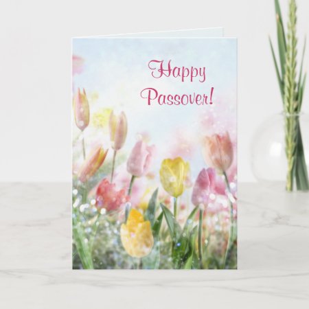 Happy Passover Spring Tulips Card
