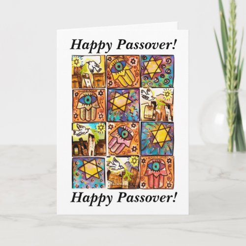 Happy Passover _ Starry Night Israel Ivory Card