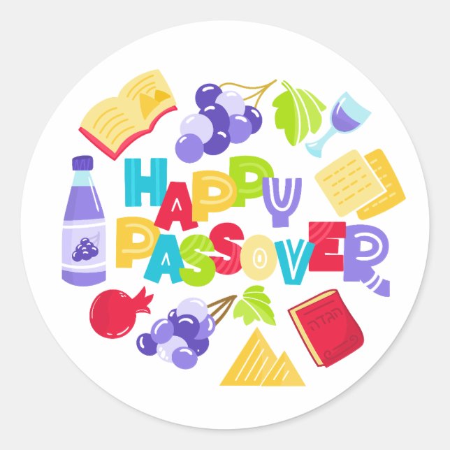 Happy Passover Sticker (Front)