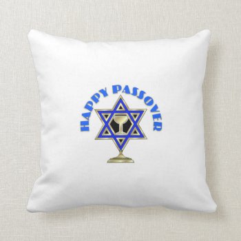 Happy Passover Throw Pillow by bonfirejewish at Zazzle