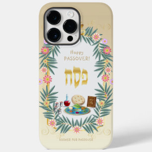 Happy Passover Vintage floral Frame Case-Mate iPhone 14 Pro Max Case