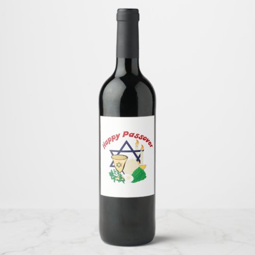 Happy Passover Wine Label