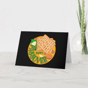 Happy Passover With Cute Matzo Jewish Holiday Card