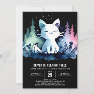 Happy Pastel Cat Birthday Invitation