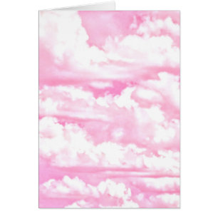 Happy Pastel Pink Clouds Cards
