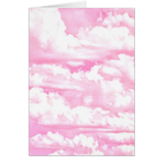 Happy Pastel Pink Clouds Cards