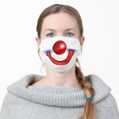 Happy Patriotic Clown Nose Face Mask (Worn)