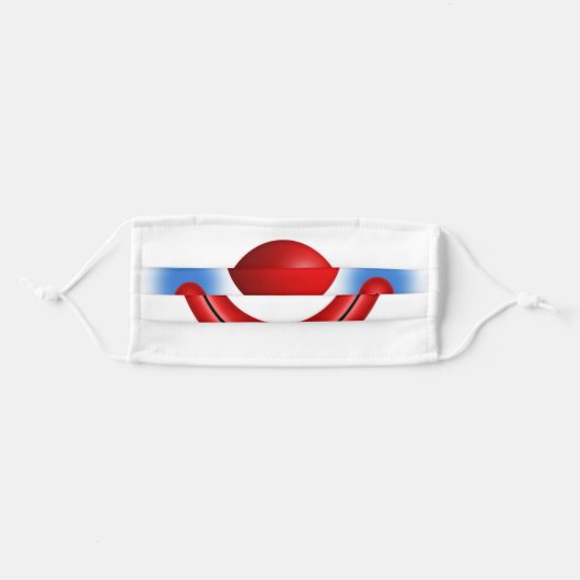 Happy Patriotic Clown Nose Face Mask (Front, Folded)