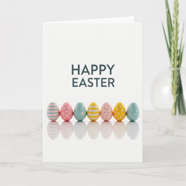 Happy Patterned Holiday Card (Front)