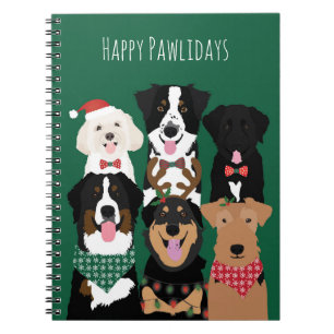 Happy Pawlidays Cute Christmas Notebook
