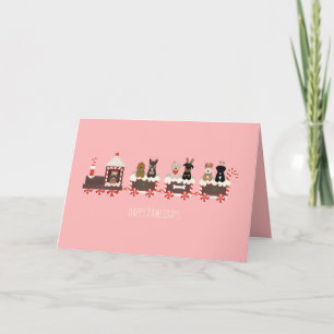 Happy Pawlidays Dog Christmas Holiday Train