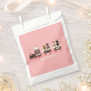 Happy Pawlidays Dog Christmas Holiday Train Favor Bag
