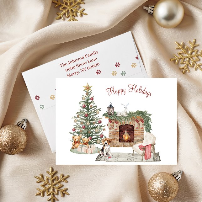 Happy Pawlidays Dog Design- Beagle Holiday Card (Creator Uploaded)