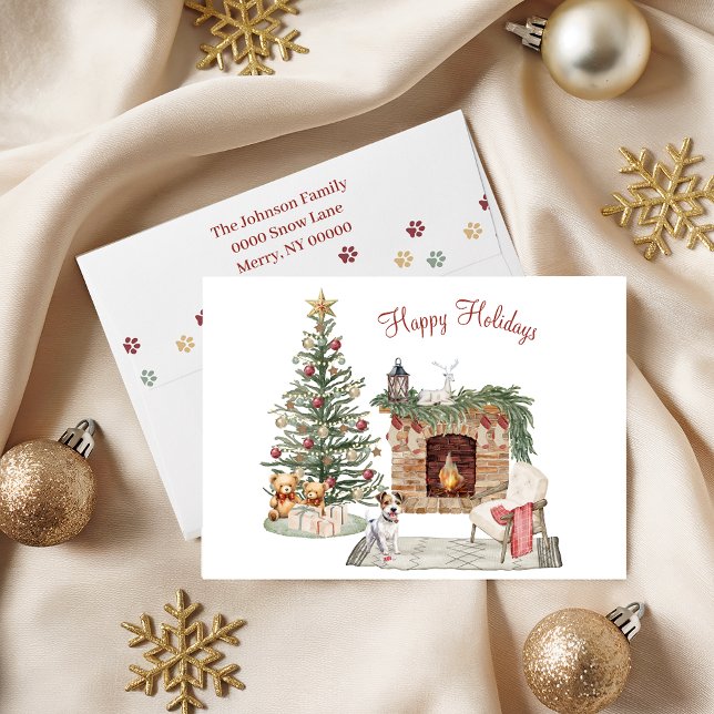 Happy Pawlidays Dog Design- Jack Russell Holiday Card (Creator Uploaded)