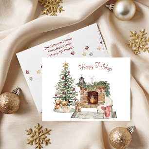 Happy Pawlidays Dog Design- Poodle Holiday Card