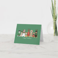 Happy Pawlidays Dogs Red Green