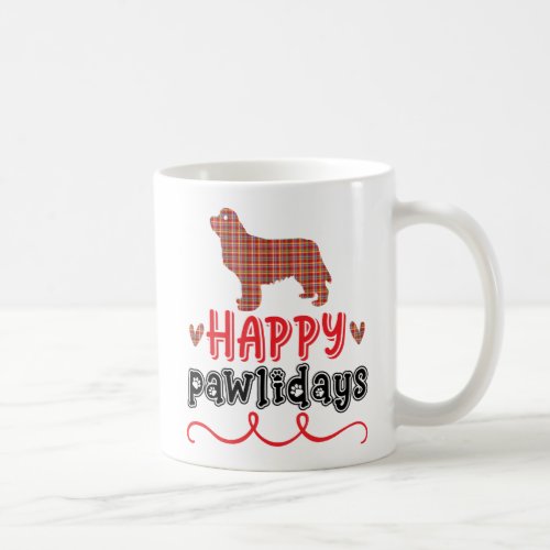 Happy Pawlidays  Funny Word Pun Coffee Mug