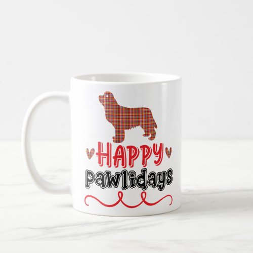 Happy Pawlidays  Funny Word Pun  Coffee Mug
