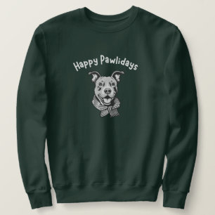 Happy Pawlidays (Happy Pup with Perky Ears)  Sweatshirt