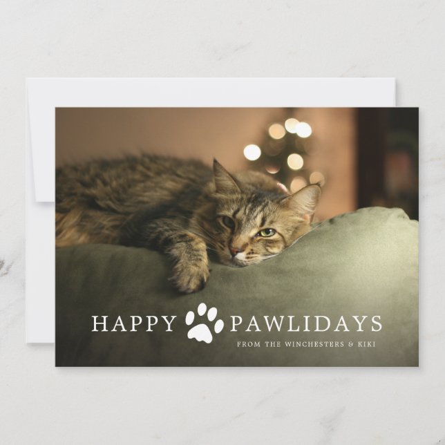 Happy Pawlidays Holiday Card (Front)