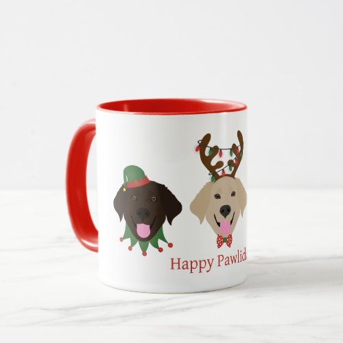 Happy Pawlidays Labrador Retriever Dogs Mug