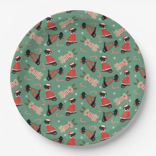 Happy Pawlidays Labrador Retriever Dogs Paper Plates