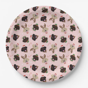Happy Pawlidays Labrador Retriever Dogs Paper Plates