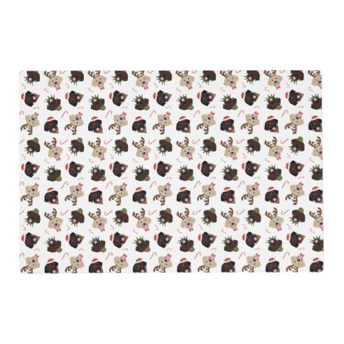 Happy Pawlidays Labrador Retriever Dogs Placemat