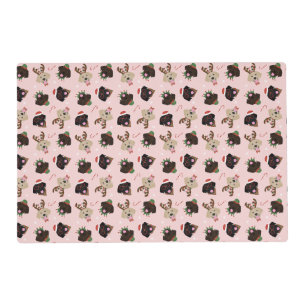 Happy Pawlidays Labrador Retriever Dogs Placemat