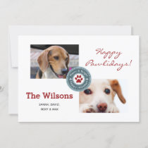 Happy Pawlidays Multiple Photo Pet Holiday Card