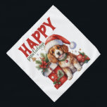 Happy Pawlidays - Pet Bandana<br><div class="desc">Celebrate the season in style with this festive pet design, perfect for spreading holiday cheer. Whether you're decking the halls or simply embracing the spirit of Christmas, this versatile design adds a touch of warmth and joy to any product. Ideal for gifting or personal use, it's sure to bring holiday...</div>