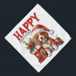 Happy Pawlidays - Pet Bandana<br><div class="desc">Celebrate the season in style with this festive pet design, perfect for spreading holiday cheer. Whether you're decking the halls or simply embracing the spirit of Christmas, this versatile design adds a touch of warmth and joy to any product. Ideal for gifting or personal use, it's sure to bring holiday...</div>