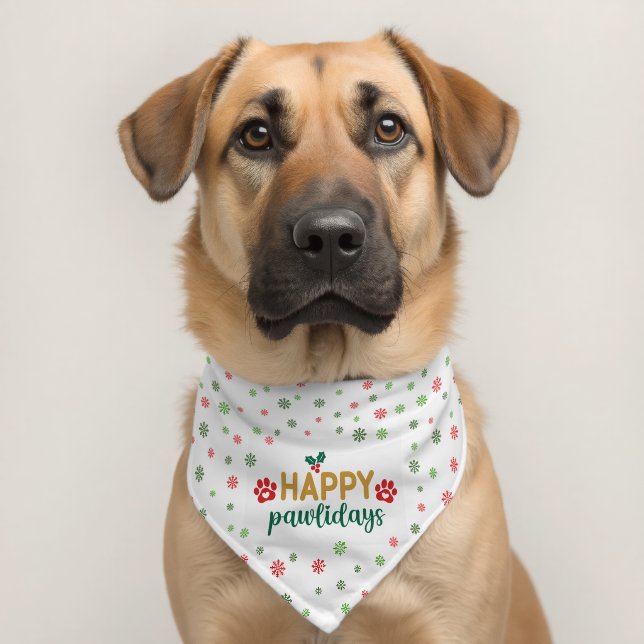 Happy Pawlidays Pet Bandana Collar (Dog 2)