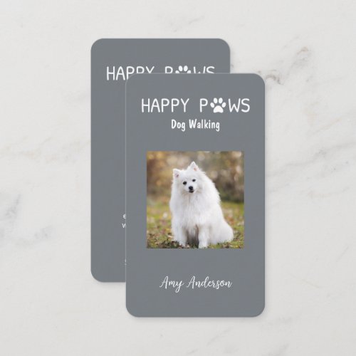 Happy Paws Dog Walking  Sitting Business Card