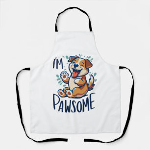 Happy pawsome dog Classic T-Shirt Apron
