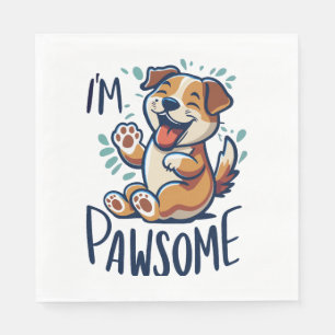 Happy pawsome dog Classic T-Shirt Napkins