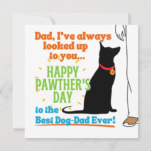 Happy Pawthers Day Dog Dad Card