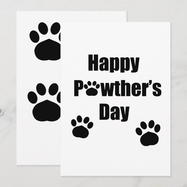 Happy Pawthers day dog fathers day card (Front/Back)