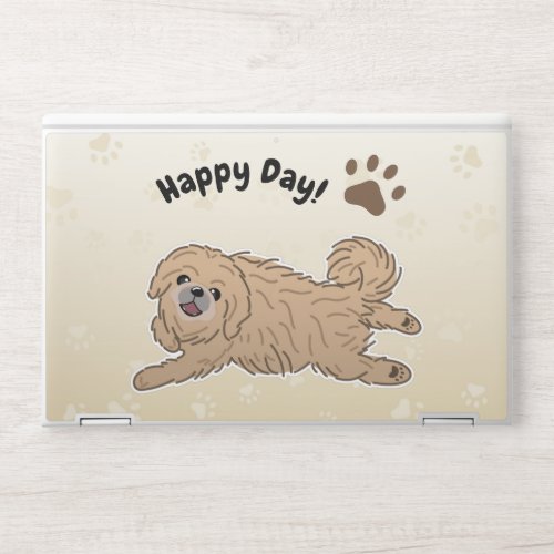 Happy Pekingese Dog HP Laptop Skin