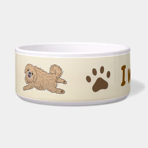 Happy Pekingese Dog Lover I Woof You Paws Bowl