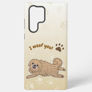 Happy Pekingese Dog Lover I Woof You Paws Samsung Galaxy S22 Ultra Case