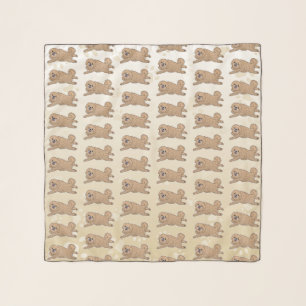 Happy Pekingese Dog Lover I Woof You Paws Scarf