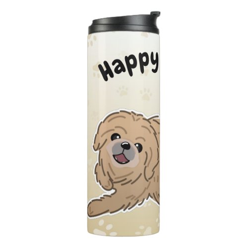 Happy Pekingese Dog Thermal Tumbler