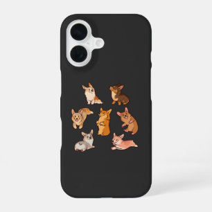 Happy Pembroke Welsh Corgi Dog Lovers Art  iPhone 16 Case