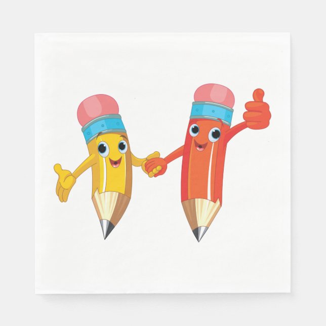 Happy Pencils Napkins (Front)