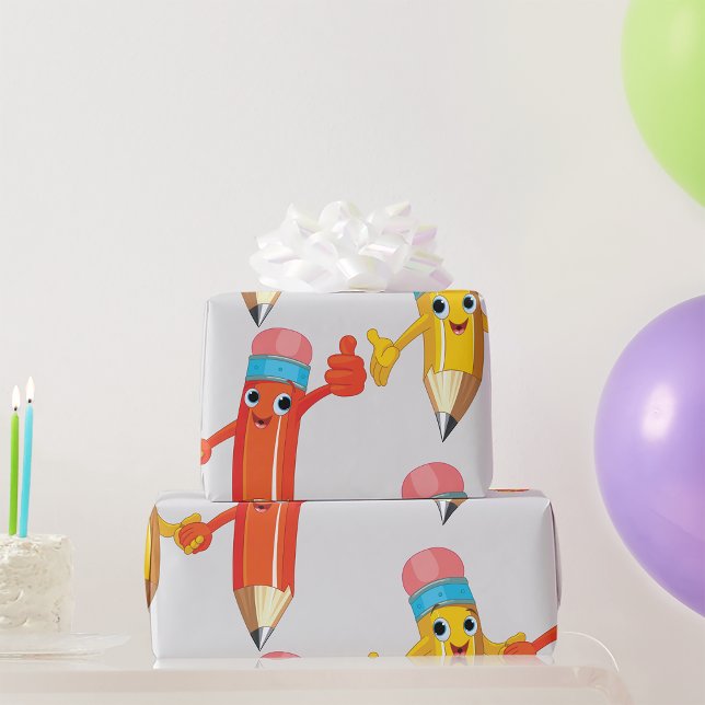 Happy Pencils Wrapping Paper (Creator Uploaded)