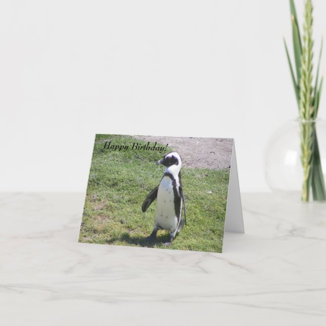 Happy Penguin Birthday card! Card (Front)