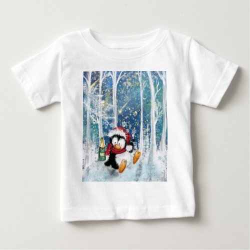 Happy Penguin _ Christmas Baby T_Shirt