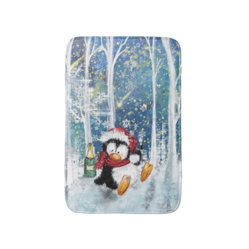 Happy Penguin _ Christmas Bath Mat