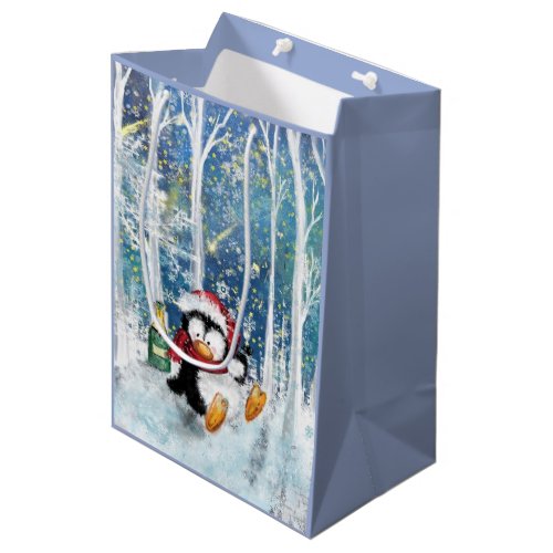 Happy Penguin _ Christmas Medium Gift Bag